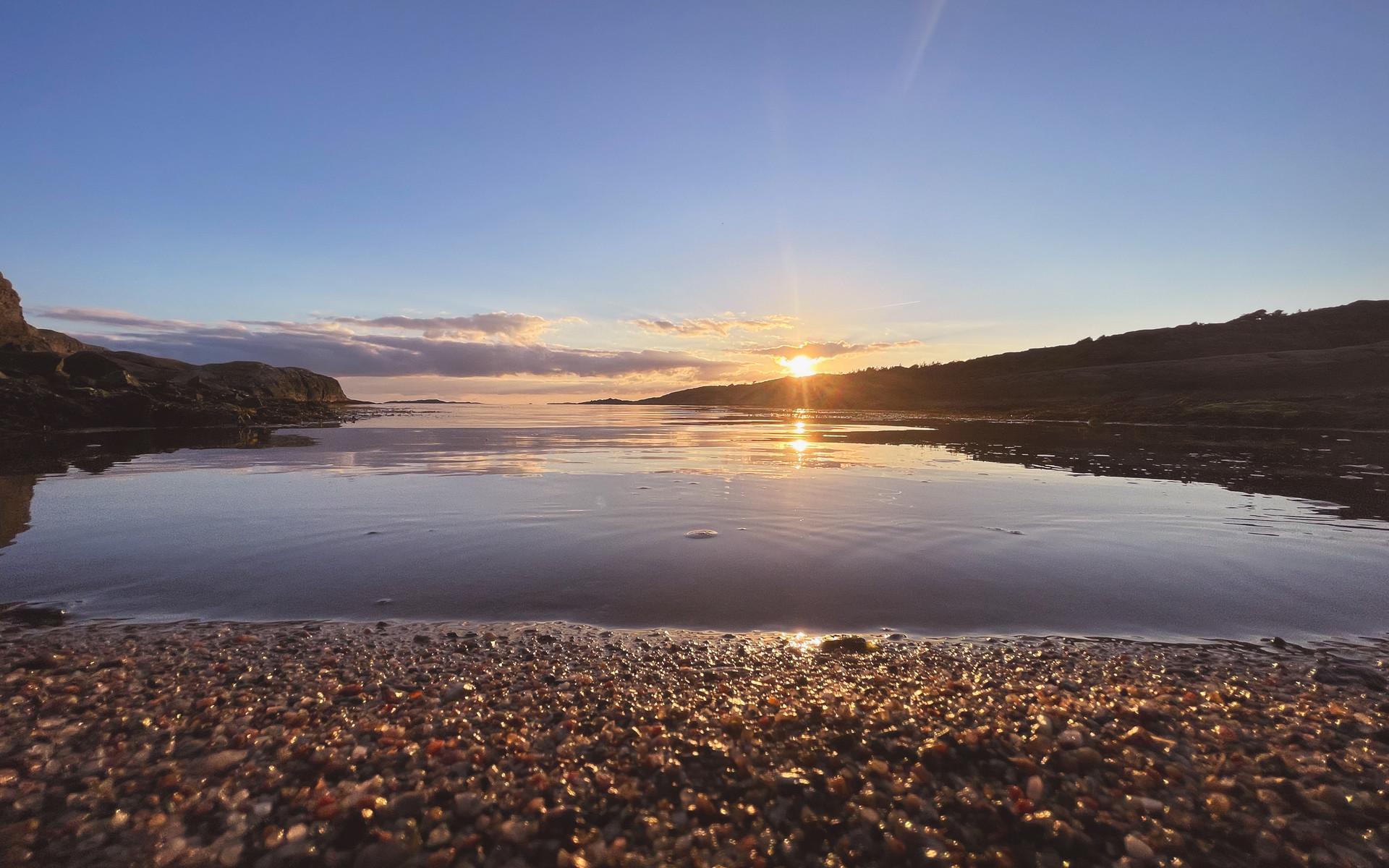 Solnedgång ute i Sundhammar den 8/8.