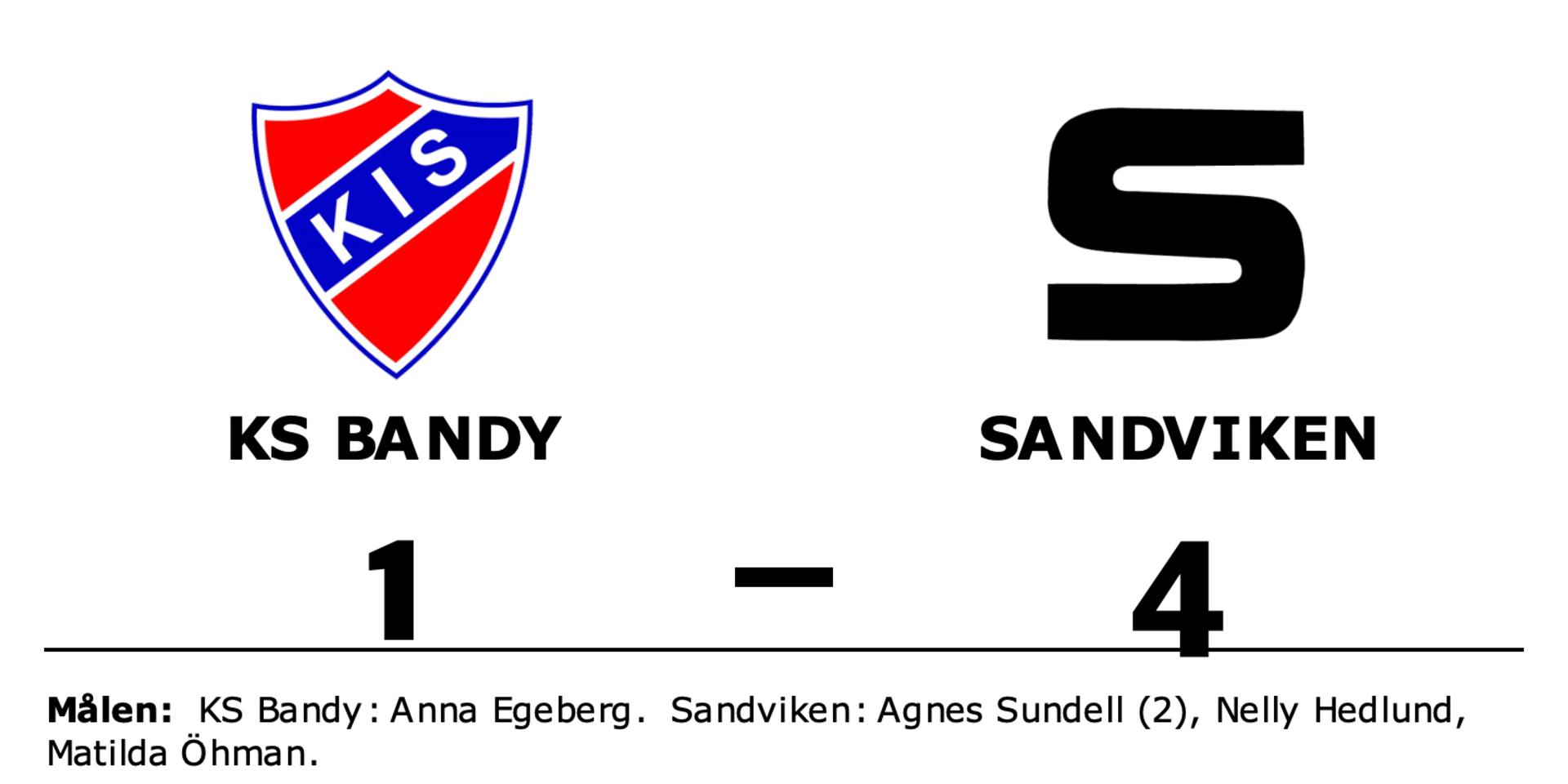 KS Bandy förlorade mot Sandviken